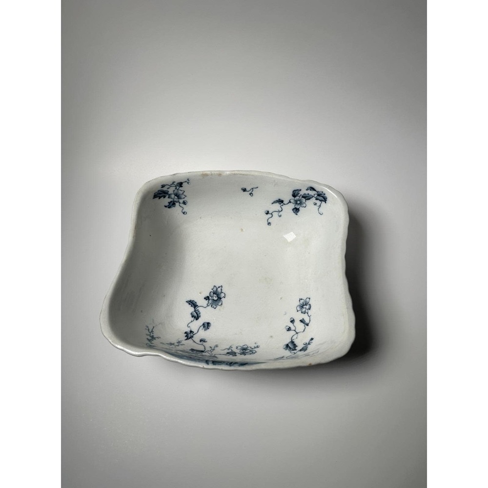 Antique WH Grindley Blue White Serving Dish | 1890s English Flow Blue Bowl